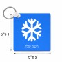 מחזיק מפתחות בצורת ריבוע בעיצוב אישי עם השם שלך בעיצוב שלג גודל המחזיק 5 × 5 ס"מ
