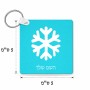 מחזיק מפתחות בצורת ריבוע בעיצוב אישי עם השם שלך בעיצוב שלג גודל המחזיק 5 × 5 ס"מ