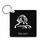 מחזיק מפתחות בצורת ריבוע בעיצוב אישי עם השם שלך בעיצוב ספינקס מצרים גודל המחזיק 5 × 5 ס"מ