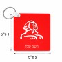 מחזיק מפתחות בצורת ריבוע בעיצוב אישי עם השם שלך בעיצוב ספינקס מצרים גודל המחזיק 5 × 5 ס"מ