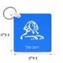מחזיק מפתחות בצורת ריבוע בעיצוב אישי עם השם שלך בעיצוב ספינקס מצרים גודל המחזיק 5 × 5 ס"מ