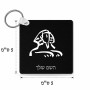 מחזיק מפתחות בצורת ריבוע בעיצוב אישי עם השם שלך בעיצוב ספינקס מצרים גודל המחזיק 5 × 5 ס"מ