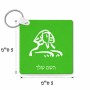 מחזיק מפתחות בצורת ריבוע בעיצוב אישי עם השם שלך בעיצוב ספינקס מצרים גודל המחזיק 5 × 5 ס"מ