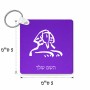 מחזיק מפתחות בצורת ריבוע בעיצוב אישי עם השם שלך בעיצוב ספינקס מצרים גודל המחזיק 5 × 5 ס"מ
