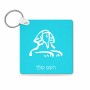 מחזיק מפתחות בצורת ריבוע בעיצוב אישי עם השם שלך בעיצוב ספינקס מצרים גודל המחזיק 5 × 5 ס"מ