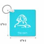 מחזיק מפתחות בצורת ריבוע בעיצוב אישי עם השם שלך בעיצוב ספינקס מצרים גודל המחזיק 5 × 5 ס"מ