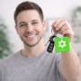 מחזיק מפתחות בצורת ריבוע בעיצוב אישי עם השם שלך בעיצוב מגן דוד - מגן דוד - ישראל גודל המחזיק 5 × 5 ס"מ