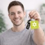 מחזיק מפתחות בצורת ריבוע בעיצוב אישי עם השם שלך בעיצוב מגן דוד - מגן דוד - ישראל גודל המחזיק 5 × 5 ס"מ