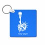 מחזיק מפתחות בצורת ריבוע בעיצוב אישי עם השם שלך בעיצוב פסל החירות גודל המחזיק 5 × 5 ס"מ