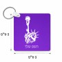 מחזיק מפתחות בצורת ריבוע בעיצוב אישי עם השם שלך בעיצוב פסל החירות גודל המחזיק 5 × 5 ס"מ