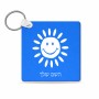 מחזיק מפתחות בצורת ריבוע בעיצוב אישי עם השם שלך בעיצוב שמש גודל המחזיק 5 × 5 ס"מ