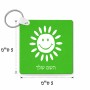 מחזיק מפתחות בצורת ריבוע בעיצוב אישי עם השם שלך בעיצוב שמש גודל המחזיק 5 × 5 ס"מ