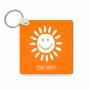 מחזיק מפתחות בצורת ריבוע בעיצוב אישי עם השם שלך בעיצוב שמש גודל המחזיק 5 × 5 ס"מ
