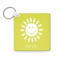 מחזיק מפתחות בצורת ריבוע בעיצוב אישי עם השם שלך בעיצוב שמש גודל המחזיק 5 × 5 ס"מ