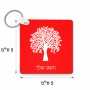 מחזיק מפתחות בצורת ריבוע בעיצוב אישי עם השם שלך בעיצוב עץ גודל המחזיק 5 × 5 ס"מ