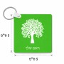 מחזיק מפתחות בצורת ריבוע בעיצוב אישי עם השם שלך בעיצוב עץ גודל המחזיק 5 × 5 ס"מ