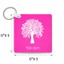 מחזיק מפתחות בצורת ריבוע בעיצוב אישי עם השם שלך בעיצוב עץ גודל המחזיק 5 × 5 ס"מ