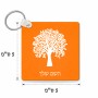 מחזיק מפתחות בצורת ריבוע בעיצוב אישי עם השם שלך בעיצוב עץ גודל המחזיק 5 × 5 ס"מ
