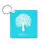 מחזיק מפתחות בצורת ריבוע בעיצוב אישי עם השם שלך בעיצוב עץ גודל המחזיק 5 × 5 ס"מ