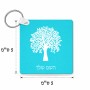 מחזיק מפתחות בצורת ריבוע בעיצוב אישי עם השם שלך בעיצוב עץ גודל המחזיק 5 × 5 ס"מ