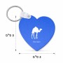 מחזיק מפתחות בצורת לב בעיצוב אישי עם השם שלך בעיצוב גמל גודל המחזיק 5 × 5 ס"מ