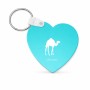 מחזיק מפתחות בצורת לב בעיצוב אישי עם השם שלך בעיצוב גמל גודל המחזיק 5 × 5 ס"מ