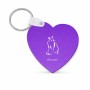 מחזיק מפתחות בצורת לב בעיצוב אישי עם השם שלך בעיצוב חתול גודל המחזיק 5 × 5 ס"מ