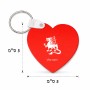 מחזיק מפתחות בצורת לב בעיצוב אישי עם השם שלך בעיצוב דרקון גודל המחזיק 5 × 5 ס"מ