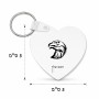 מחזיק מפתחות בצורת לב בעיצוב אישי עם השם שלך בעיצוב ראש נשר גודל המחזיק 5 × 5 ס"מ