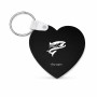 מחזיק מפתחות בצורת לב בעיצוב אישי עם השם שלך בעיצוב לדוג גודל המחזיק 5 × 5 ס"מ
