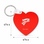 מחזיק מפתחות בצורת לב בעיצוב אישי עם השם שלך בעיצוב לדוג גודל המחזיק 5 × 5 ס"מ