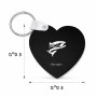 מחזיק מפתחות בצורת לב בעיצוב אישי עם השם שלך בעיצוב לדוג גודל המחזיק 5 × 5 ס"מ