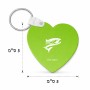 מחזיק מפתחות בצורת לב בעיצוב אישי עם השם שלך בעיצוב לדוג גודל המחזיק 5 × 5 ס"מ
