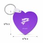 מחזיק מפתחות בצורת לב בעיצוב אישי עם השם שלך בעיצוב לדוג גודל המחזיק 5 × 5 ס"מ