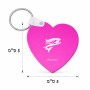 מחזיק מפתחות בצורת לב בעיצוב אישי עם השם שלך בעיצוב לדוג גודל המחזיק 5 × 5 ס"מ