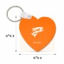 מחזיק מפתחות בצורת לב בעיצוב אישי עם השם שלך בעיצוב לדוג גודל המחזיק 5 × 5 ס"מ