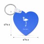מחזיק מפתחות בצורת לב בעיצוב אישי עם השם שלך בעיצוב אנפה גודל המחזיק 5 × 5 ס"מ