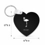 מחזיק מפתחות בצורת לב בעיצוב אישי עם השם שלך בעיצוב אנפה גודל המחזיק 5 × 5 ס"מ