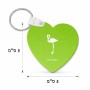 מחזיק מפתחות בצורת לב בעיצוב אישי עם השם שלך בעיצוב אנפה גודל המחזיק 5 × 5 ס"מ