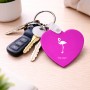 מחזיק מפתחות בצורת לב בעיצוב אישי עם השם שלך בעיצוב אנפה גודל המחזיק 5 × 5 ס"מ