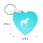 מחזיק מפתחות בצורת לב בעיצוב אישי עם השם שלך בעיצוב סוס גודל המחזיק 5 × 5 ס"מ