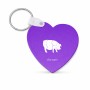 מחזיק מפתחות בצורת לב בעיצוב אישי עם השם שלך בעיצוב חזיר גודל המחזיק 5 × 5 ס"מ
