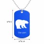 שרשרת דיסקיט מאלומיניום בעיצוב אישי עם השם שלך בעיצוב דוב גודל הדיסקיט 2.9 × 5 ס"מ