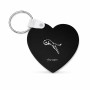 מחזיק מפתחות בצורת לב בעיצוב אישי עם השם שלך בעיצוב פומה גודל המחזיק 5 × 5 ס"מ