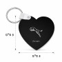 מחזיק מפתחות בצורת לב בעיצוב אישי עם השם שלך בעיצוב פומה גודל המחזיק 5 × 5 ס"מ