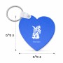 מחזיק מפתחות בצורת לב בעיצוב אישי עם השם שלך בעיצוב ארנב מחזיק גזר גודל המחזיק 5 × 5 ס"מ