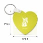 מחזיק מפתחות בצורת לב בעיצוב אישי עם השם שלך בעיצוב ארנב מחזיק גזר גודל המחזיק 5 × 5 ס"מ