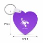 מחזיק מפתחות בצורת לב בעיצוב אישי עם השם שלך בעיצוב עקרב גודל המחזיק 5 × 5 ס"מ