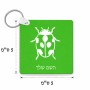 מחזיק מפתחות בצורת ריבוע בעיצוב אישי עם השם שלך בעיצוב פרת משה רבנו גודל המחזיק 5 × 5 ס"מ