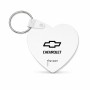 מחזיק מפתחות בצורת לב בעיצוב אישי עם השם שלך בעיצוב שברולט גודל המחזיק 5 × 5 ס"מ